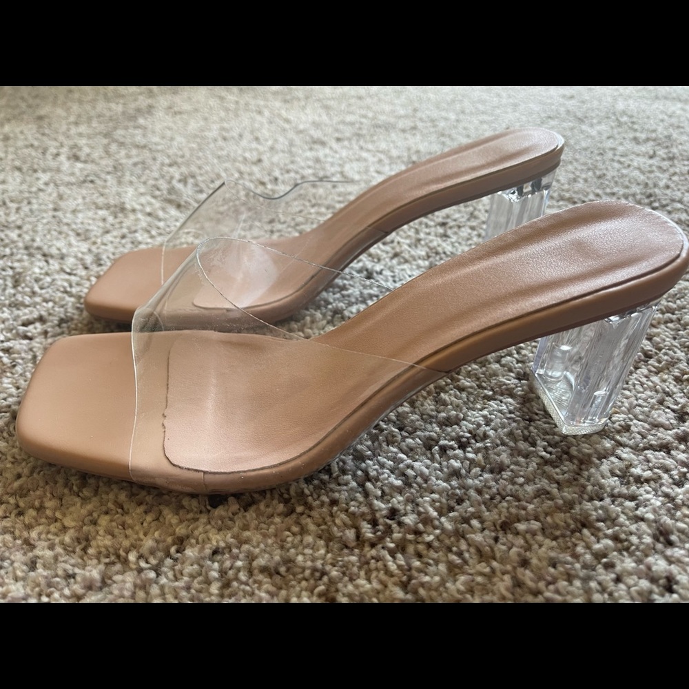 Clear heels
